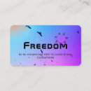 Search for freedom business cards Birds