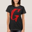 Search for large red tshirts Letter