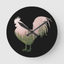 Search for farm style clocks Rooster
