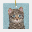 Search for grey cat christmas tree decorations Tabby