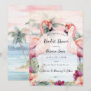 Search for pink flamingo bridal shower invitations Beach