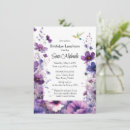 Search for luncheon birthday invitations Purple