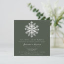 Search for snowflakes rehearsal dinner invitations Green
