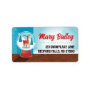 Search for snow globe return address labels Retro