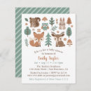 Search for rustic woodland animals baby shower invitations Deer