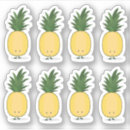 Search for cartoon pineapple stickers Tropical fruit