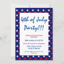 Search for america party invitations Stars and stripes