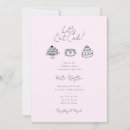 Search for elegant cake bridal shower invitations Hand drawn