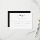 Search for dark rsvp cards Black and white