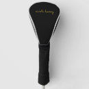 Search for black and gold golf head covers Script