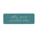 Search for teal return address labels Chic