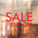 Search for retail business signs Sale window cling