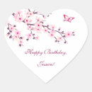 Search for pink cherry blossoms stickers White