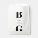 Search for wedding favour bags Black and white