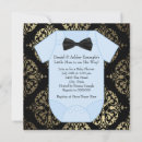 Search for damask baby boy shower invitations Black