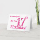 Search for 17th birthday cards Granddaughter