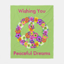 Search for peace sign blankets Pink