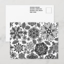 Search for black and white patterns postcards For her