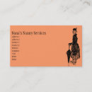 Search for nanny business cards Retro