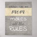 Search for kitchen rules posters Quote