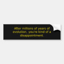 Search for evolution bumper stickers Humour