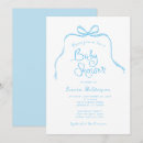 Search for ribbon baby shower invitations Blue and white