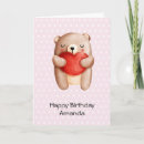 Search for brown bear birthday cards Watercolor