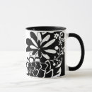 Search for black white graphic mugs Contemporary