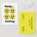 Search for happy face business cards Smile