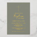 Search for green christening invitations Calligraphy