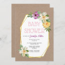 Search for kraft paper baby shower invitations Floral