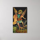 Search for catholic saint stretch canvas prints Archangel