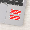 Search for library books stickers Support your local library