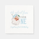 Search for blue christmas napkins First birthday