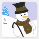 Search for cane and top hat stickers Snowman