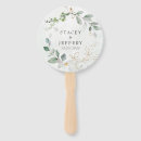 Search for rustic wedding hand fans Greenery
