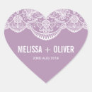 Search for lace heart wedding stickers Whimsical