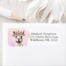 Search for farm animals return address labels Pink