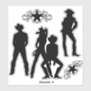 Search for line dancer stickers Cowboy