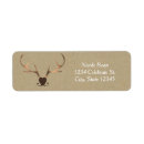 Search for rustic antlers return address labels Farmhouse