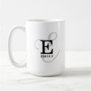 Search for stylish name mugs Black and white