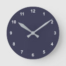 Search for dark navy blue clocks Plain