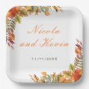 Search for fall wedding plates Leaves