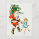 Search for vintage santa claus postcards Winter