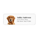 Search for golden retrievers return address labels Cute