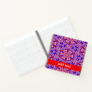 Search for red white and blue notebooks Pattern