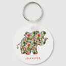 Search for elephant floral key rings Cute