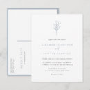 Search for dusty blue floral wedding invitations Minimalist