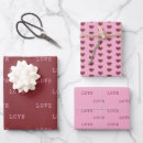 Search for pink red hearts wrapping paper Minimalist