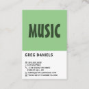 Search for instruments business cards Musicians
